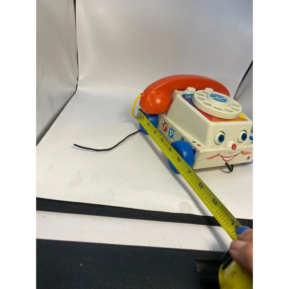 2009Fisher Price Chatter Telephone Toy Rotary Clicking Phone Moving Eyes Classic
